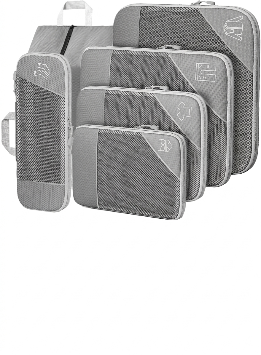 Set de 5 Bolsas Organizadoras de Compresión para Maleta