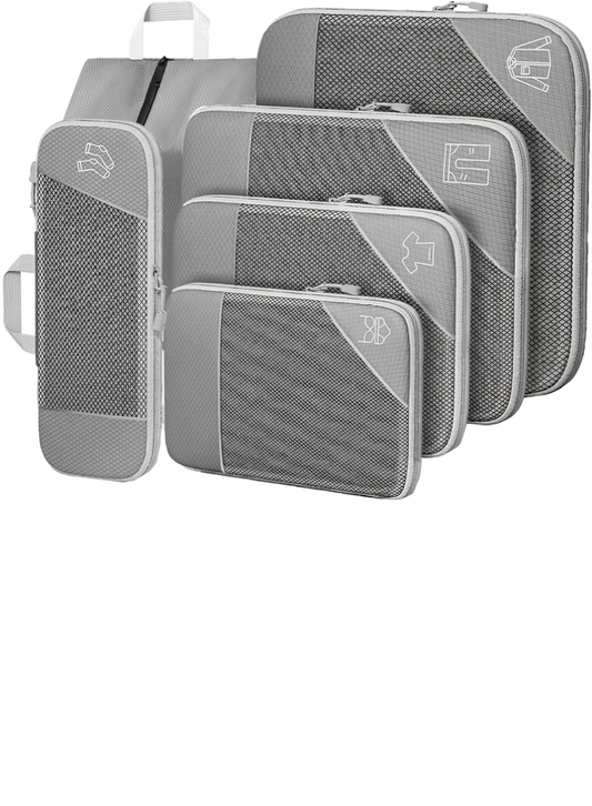 Set de 5 Bolsas Organizadoras de Compresión para Maleta